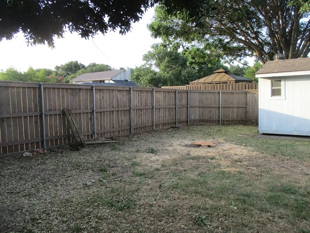 Cleared yard after professional tree removal in De Queen